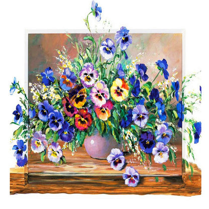 Violets - Full Round Drill Diamond Painting 40*40CM