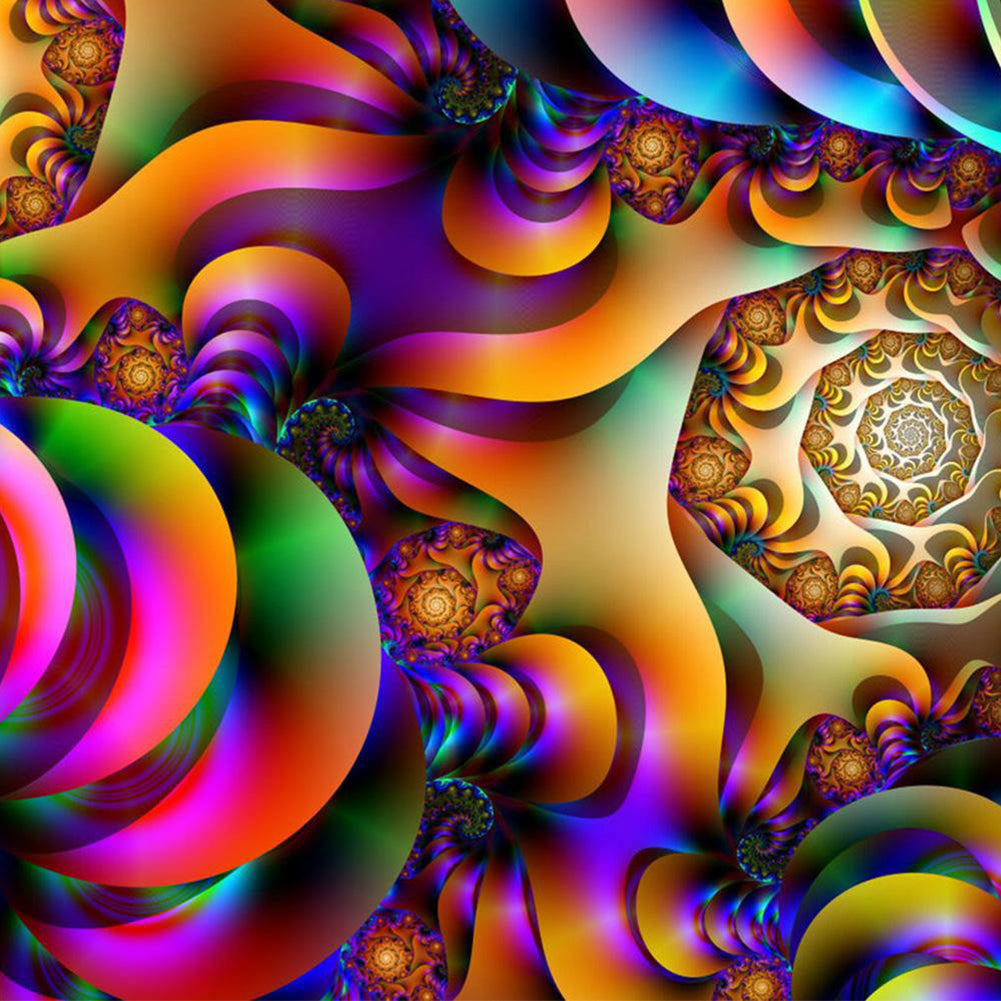Fractal Art - Full Round Drill Diamond Painting 40*40CM