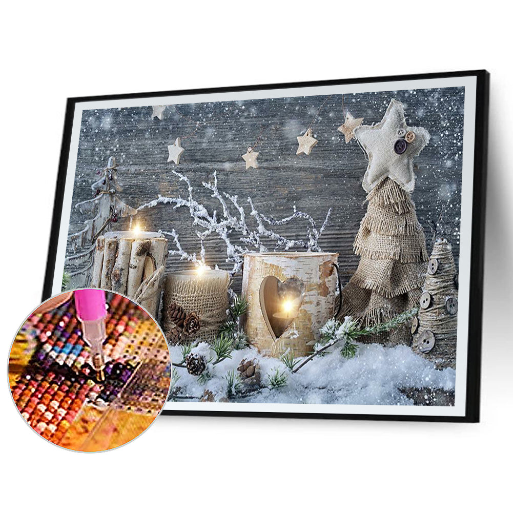 Christmas Lights - Full Round Drill Diamond Painting 50*40CM