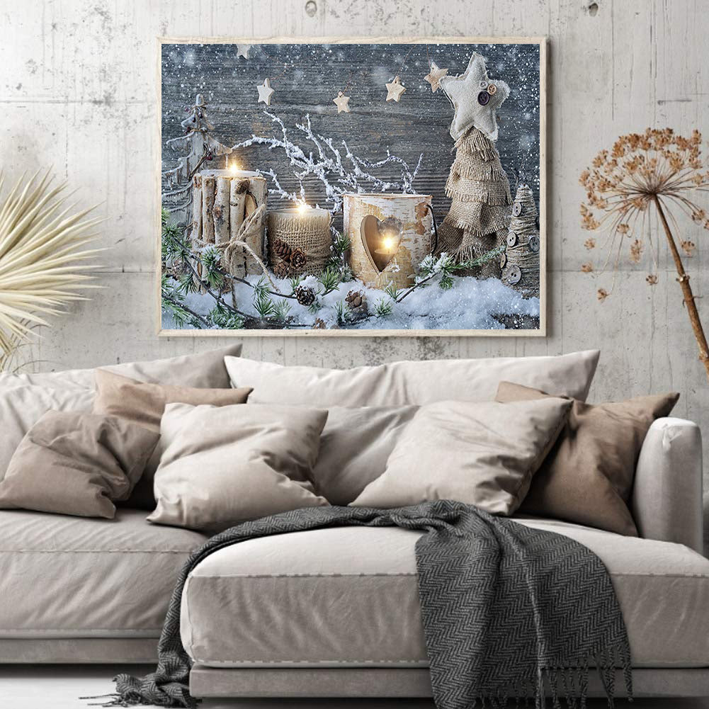 Christmas Lights - Full Round Drill Diamond Painting 50*40CM