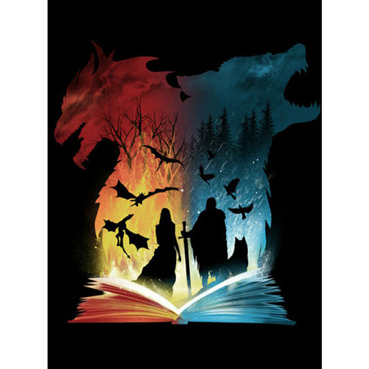 Harry Potter Silhouette - Full Round Drill Diamond Painting 40*50CM