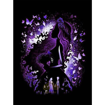 Corpse Bride Silhouette - Full Round Drill Diamond Painting 40*50CM