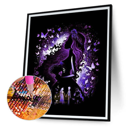 Corpse Bride Silhouette - Full Round Drill Diamond Painting 40*50CM