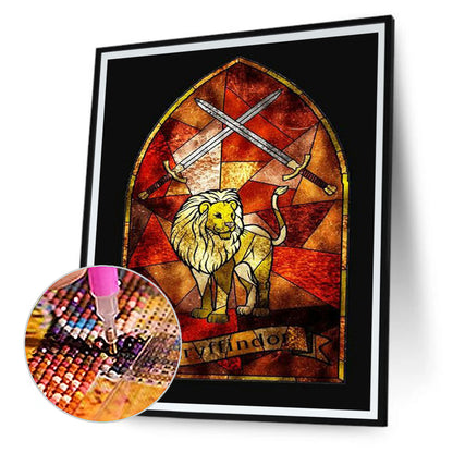 Harry Potter Stained Glass Art - Full Round Drill Diamond Painting 30*40CM