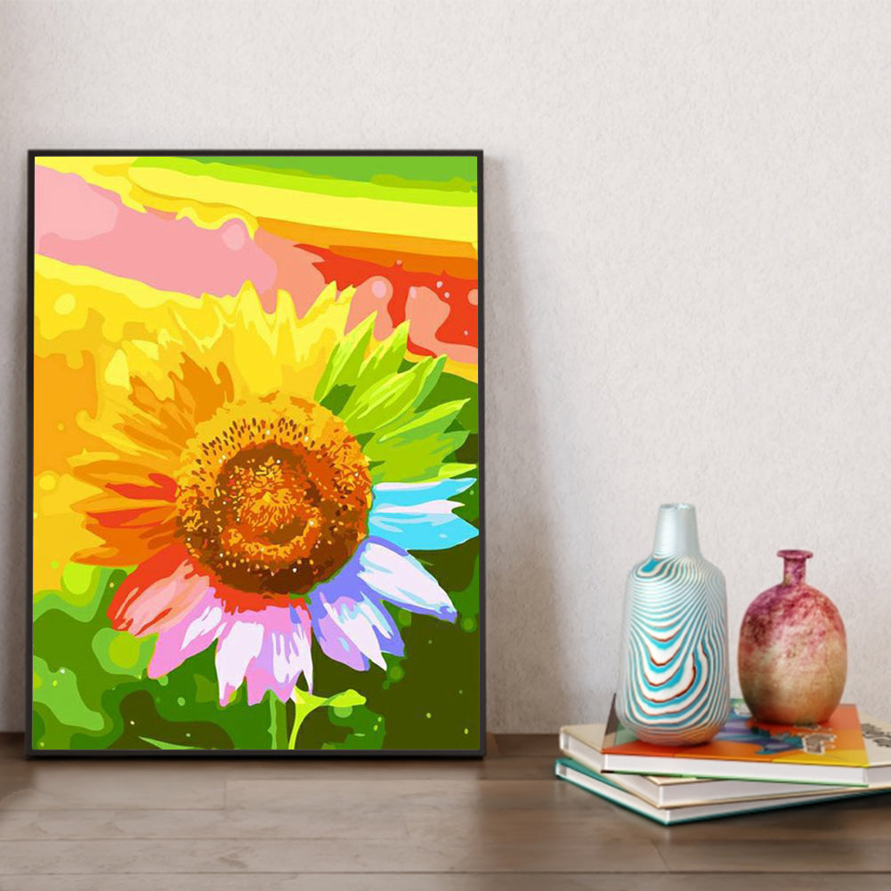 Colorful Sunflower - Full Round Drill Diamond Painting 30*40CM