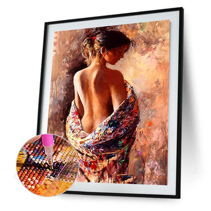 Backless Woman - Full Round Drill Diamond Painting 40*50CM