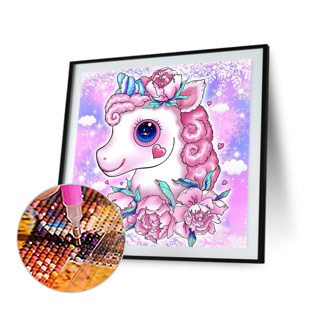 Unicorn - Full Round Drill Diamond Painting 30*30CM