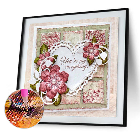 Flowers And Love - Full Square Drill Diamond Painting 40*40CM