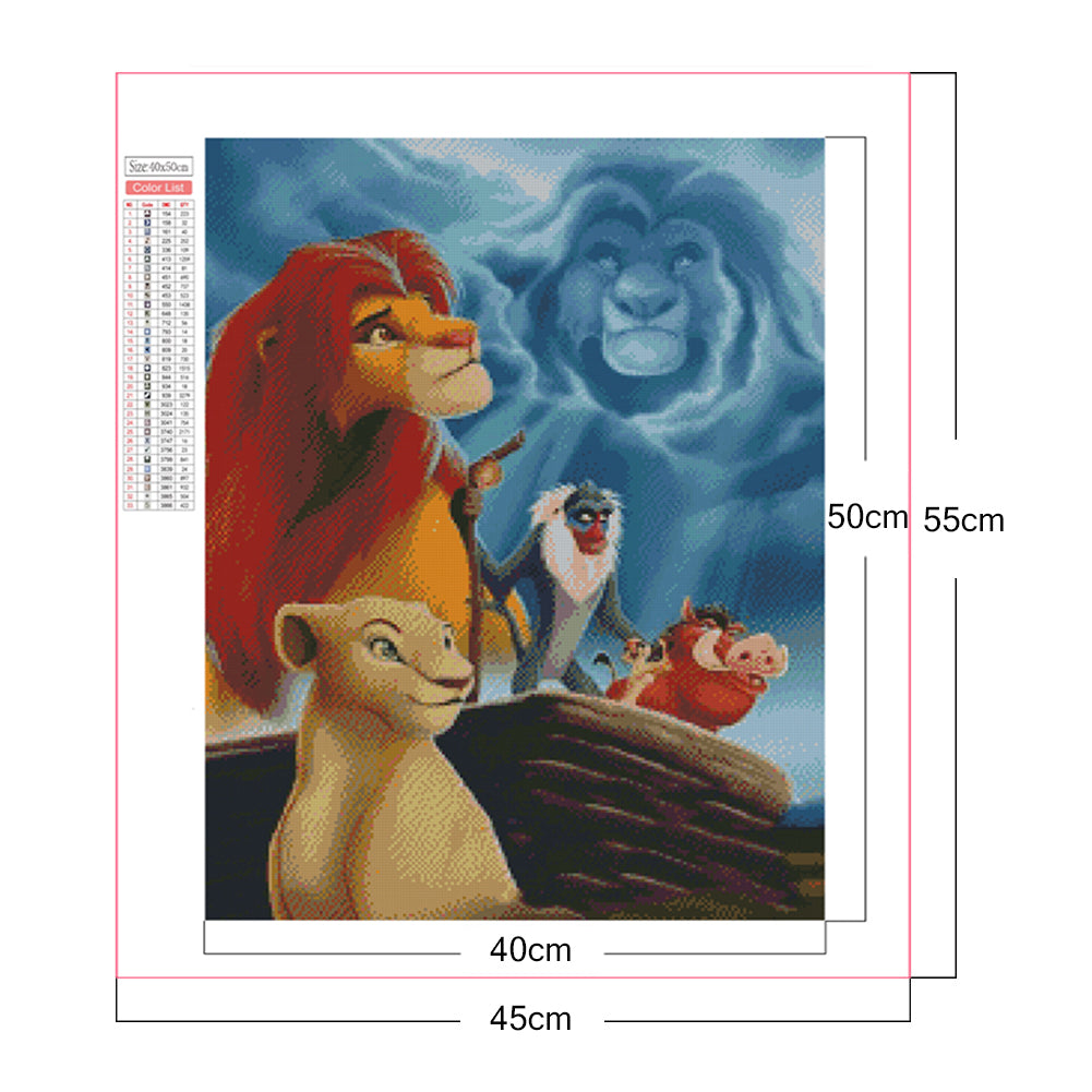 Lion King - Full Square Drill Diamond Painting 40*50CM