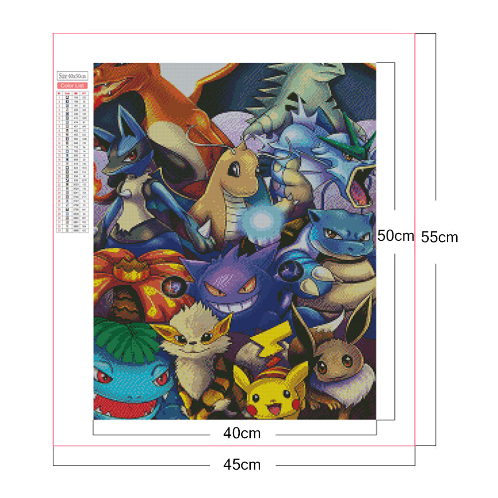 Pokemon - Full Square Drill Diamond Painting 40*50CM