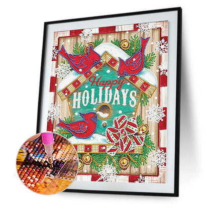 Christmas Atmosphere - Special Shaped Drill Diamond Painting 30*40cm