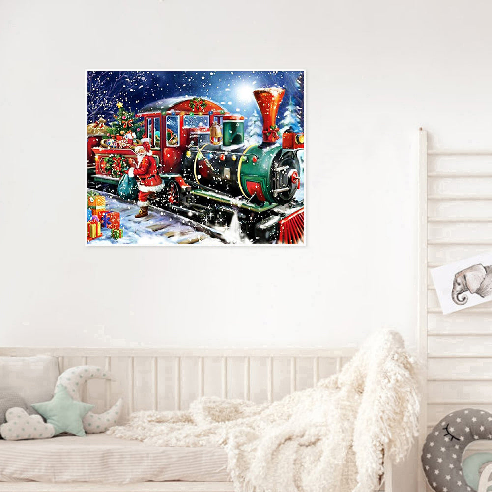 Christmas Gift Train - Full Square Drill Diamond Painting 50*40CM