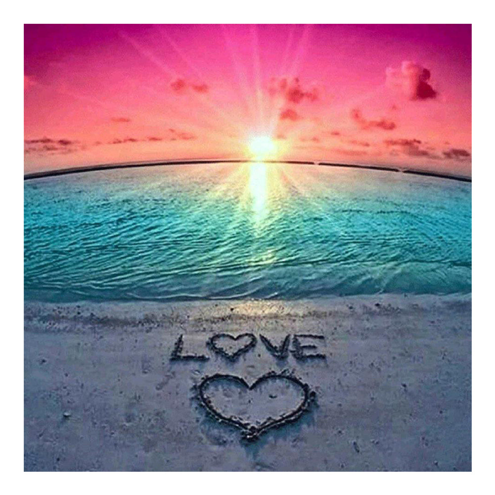 Beach Love - Full Square Drill Diamond Painting 50*50CM