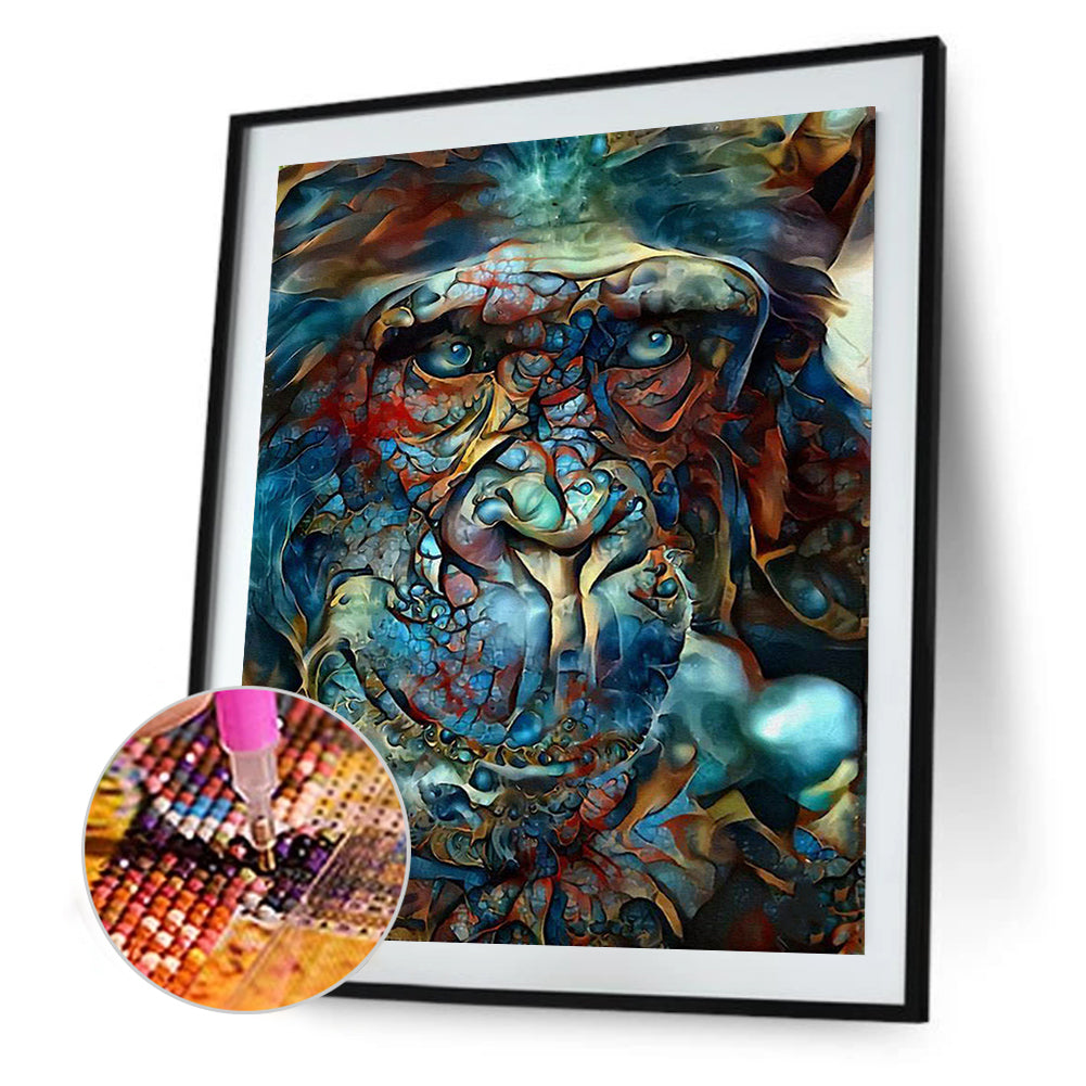 Blue Monkey - Full Square Drill Diamond Painting 50*60CM