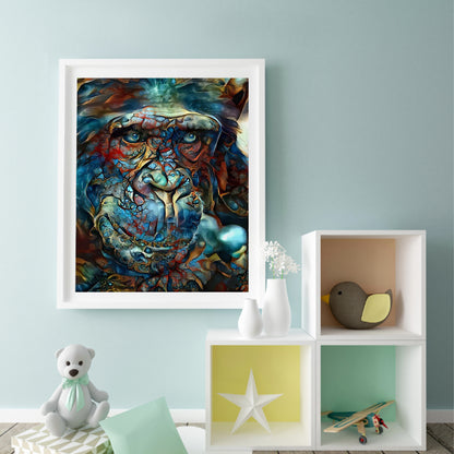 Blue Monkey - Full Square Drill Diamond Painting 50*60CM