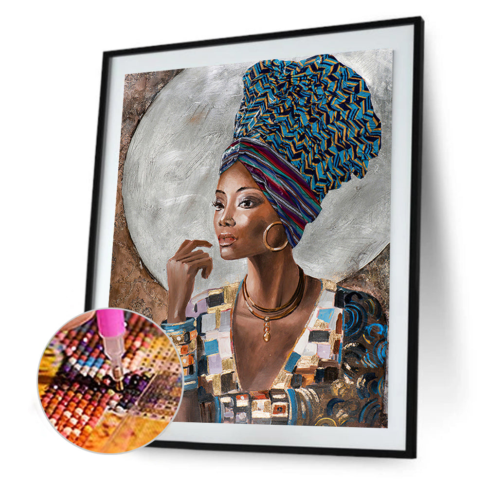 African Girl - Full Square Drill Diamond Painting 50*60CM