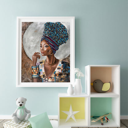 African Girl - Full Square Drill Diamond Painting 50*60CM