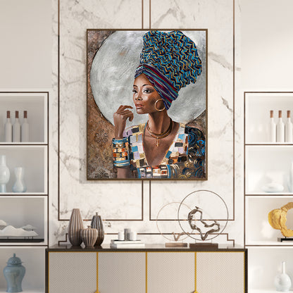 African Girl - Full Square Drill Diamond Painting 50*60CM