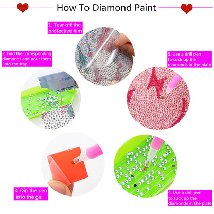 DIY Coaster Non-slip Diamond Painting Cup Cushion with Rack Round Kit Home Decor