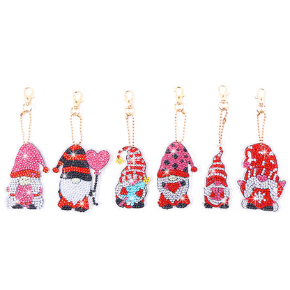 Christmas Diamond Keychains Art Craft DIY Handmade Double Sided Kid Adult Gifts