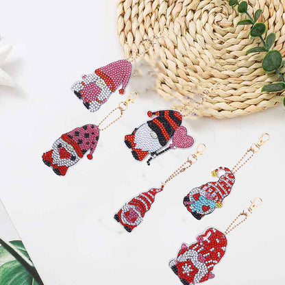 Christmas Diamond Keychains Art Craft DIY Handmade Double Sided Kid Adult Gifts