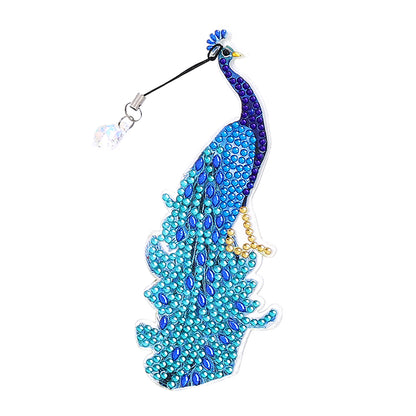 5D Diamonds Painting Bookmarks DIY Peacock Book Ornament for Adults Kids Gifts