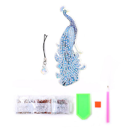 5D Diamonds Painting Bookmarks DIY Peacock Book Ornament for Adults Kids Gifts