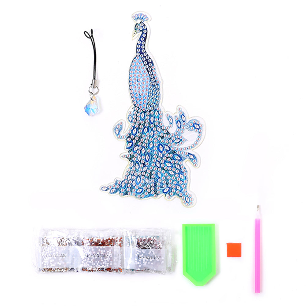 5D Diamonds Painting Bookmarks DIY Peacock Book Ornament for Adults Kids Gifts