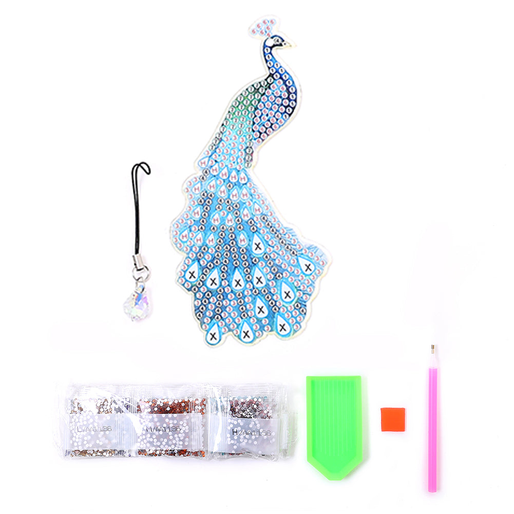 5D Diamonds Painting Bookmarks DIY Peacock Book Ornament for Adults Kids Gifts