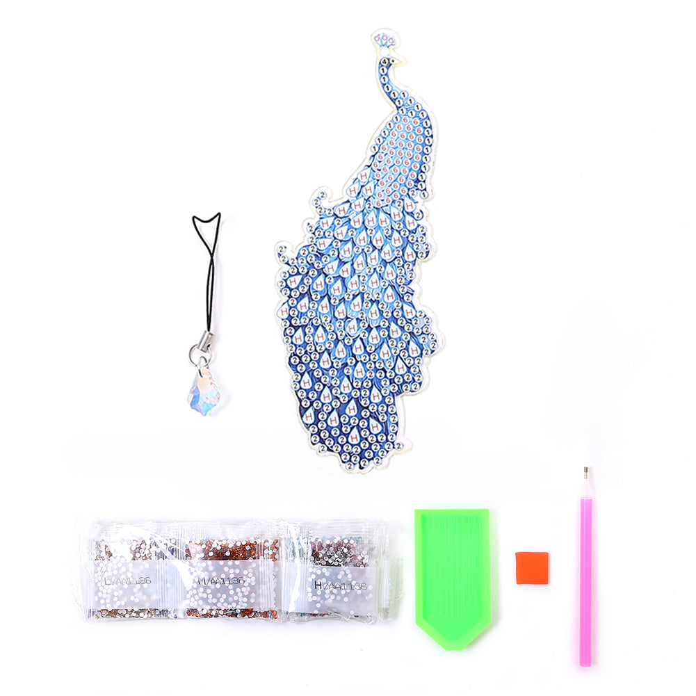 5D Diamonds Painting Bookmarks DIY Peacock Book Ornament for Adults Kids Gifts