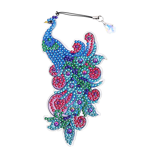5D Diamonds Painting Bookmarks DIY Peacock Book Ornament for Adults Kids Gifts