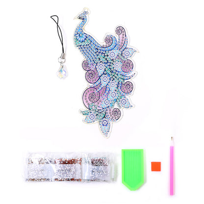 5D Diamonds Painting Bookmarks DIY Peacock Book Ornament for Adults Kids Gifts