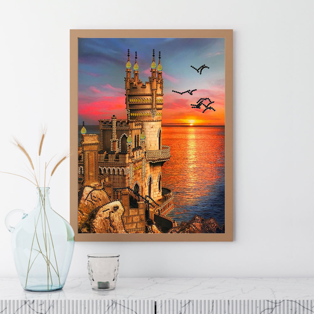 Eiffel Castle Under Fireworks - Special Shaped Drill Diamond Painting 30*40CM