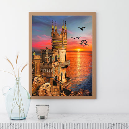 Eiffel Castle Under Fireworks - Special Shaped Drill Diamond Painting 30*40CM