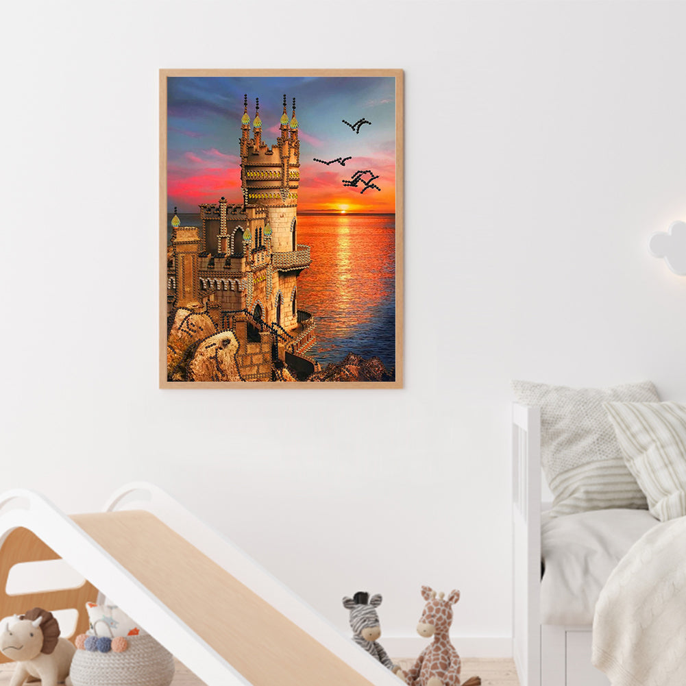 Eiffel Castle Under Fireworks - Special Shaped Drill Diamond Painting 30*40CM