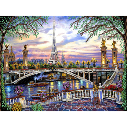 Eiffel Tower - Special Shaped Drill Diamond Painting 40*30CM