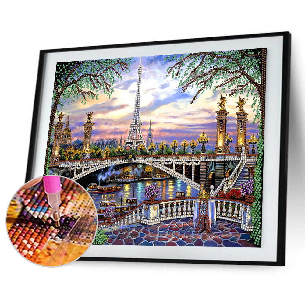 Eiffel Tower - Special Shaped Drill Diamond Painting 40*30CM