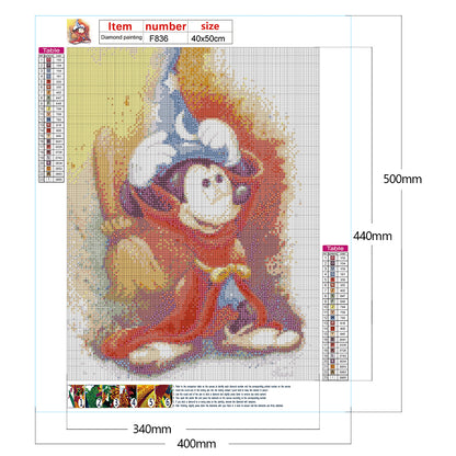 Magician Mickey - Full Square Drill Diamond Painting 40*50CM