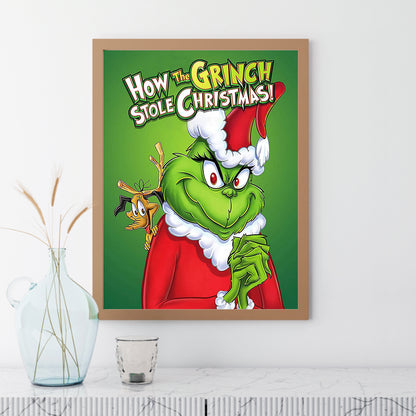 Christmas Green Monster - Full Round Drill Diamond Painting 30*40CM