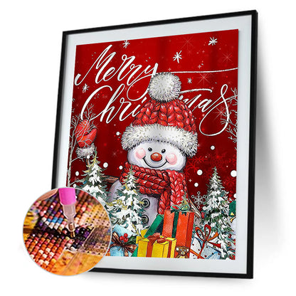 Christmas Snowman - Full Round Drill Diamond Painting 30*40CM