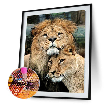 Lion - Full Round Drill Diamond Painting 30*40CM