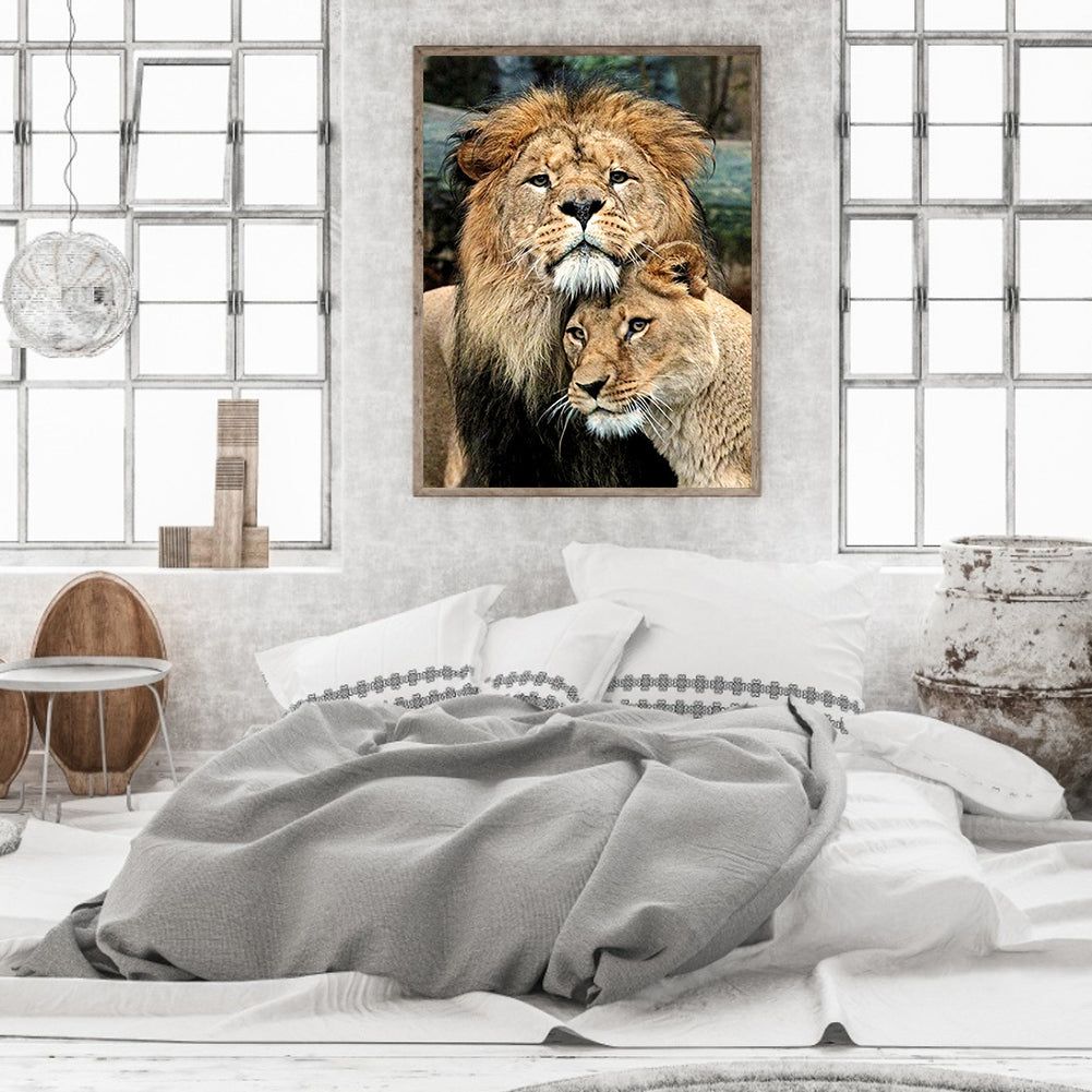 Lion - Full Round Drill Diamond Painting 30*40CM
