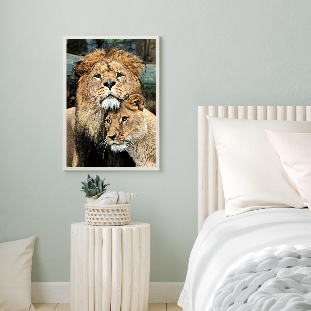 Lion - Full Round Drill Diamond Painting 30*40CM