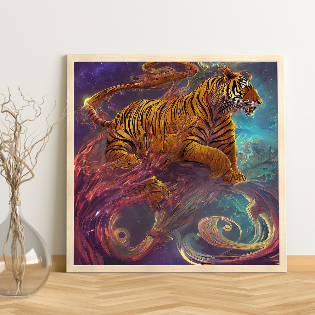 Tiger - Full Round Drill Diamond Painting 40*40CM