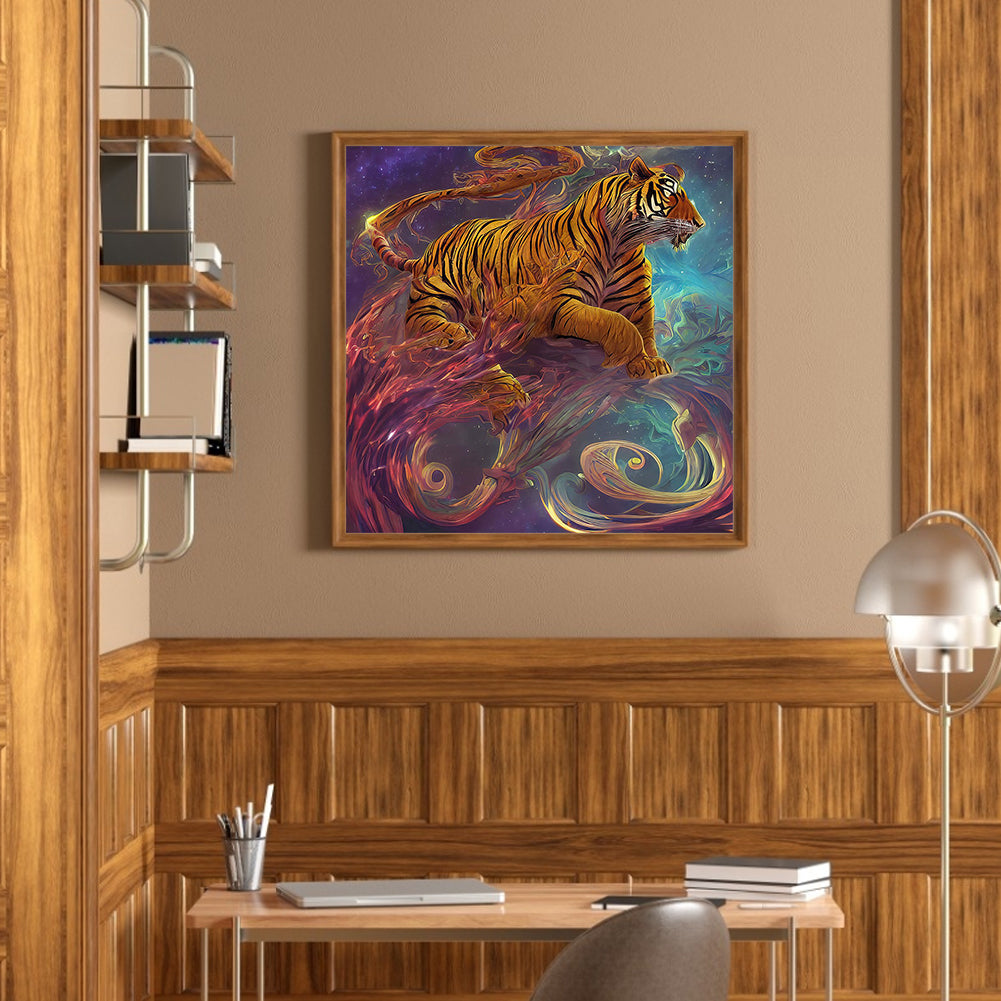 Tiger - Full Round Drill Diamond Painting 40*40CM