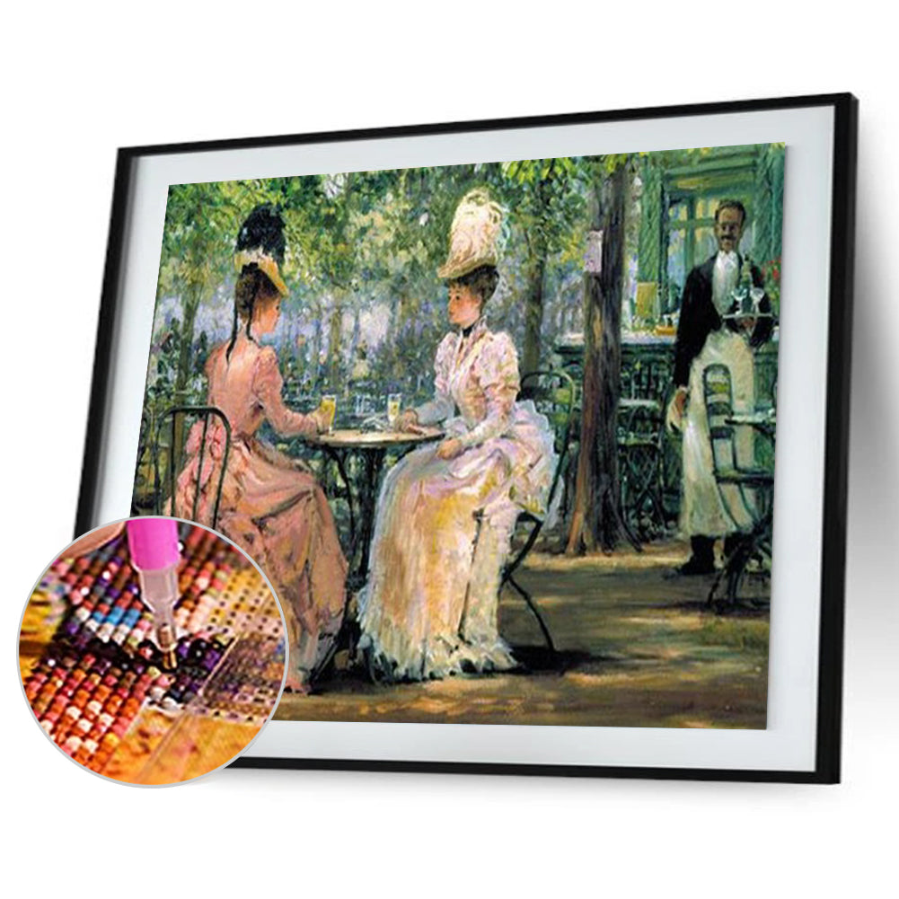 Oil Painting Court Lady - Full Round Drill Diamond Painting 50*40CM