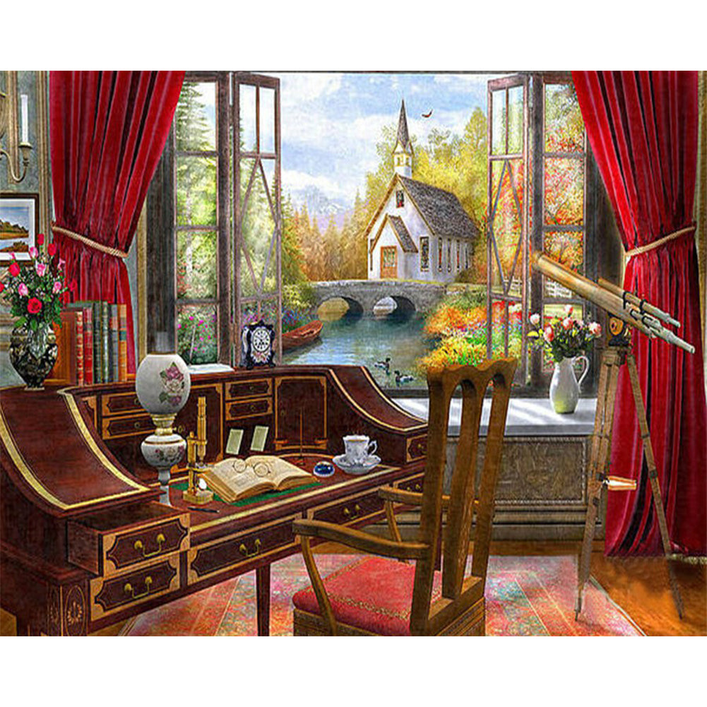 Room House - Full Round Drill Diamond Painting 50*40CM