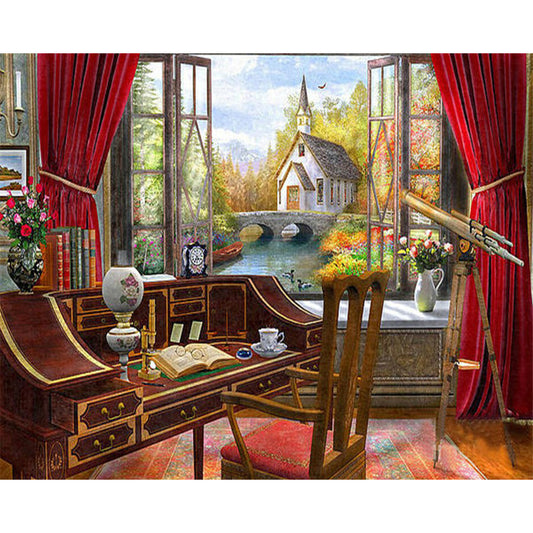Room House - Full Round Drill Diamond Painting 50*40CM