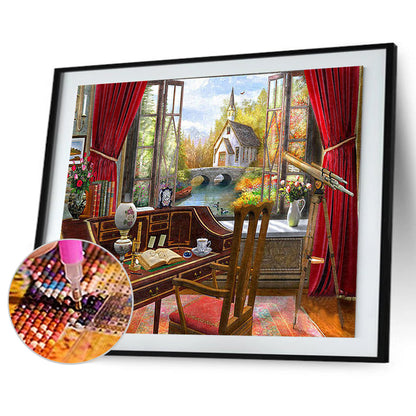 Room House - Full Round Drill Diamond Painting 50*40CM