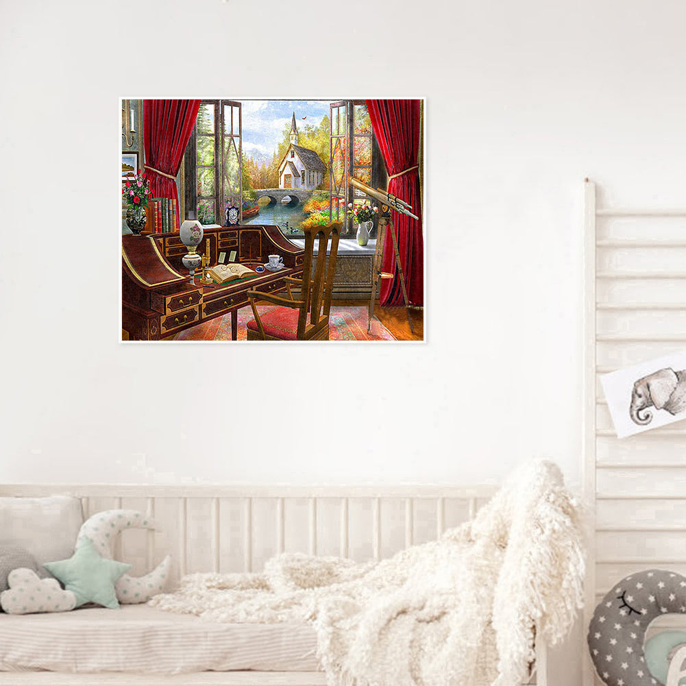 Room House - Full Round Drill Diamond Painting 50*40CM